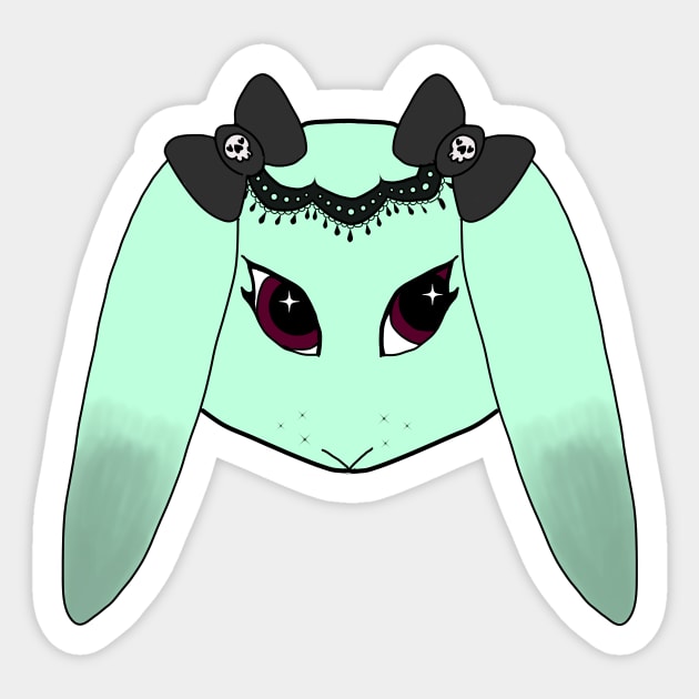 Lacey- Gothic Lolita Bunny Sticker by RSewell